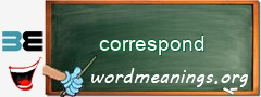 WordMeaning blackboard for correspond